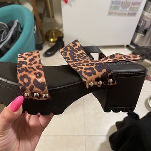torrid platform animal print shoe